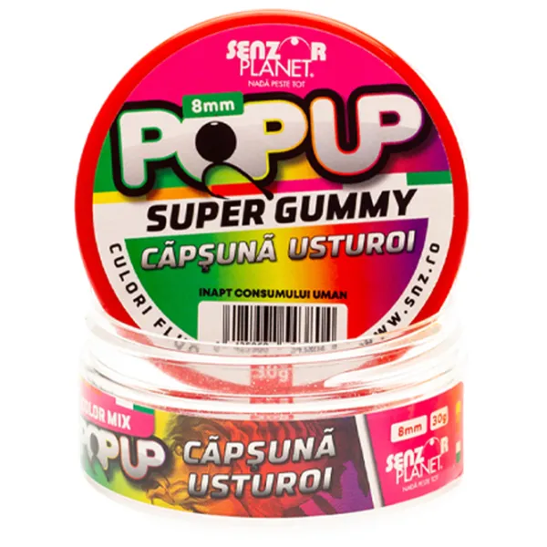 Boilies Senzor Planet Pop-Up Super Gummy Garlic/ 0.03 kg/ 8 mm photo 2