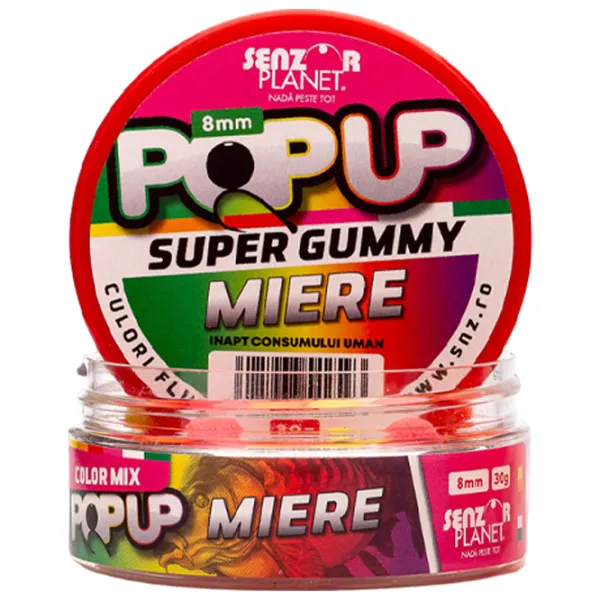 Boilies Senzor Planet Pop-Up Super Gummy Honey/ 0.03 kg/ 8 mm photo 2