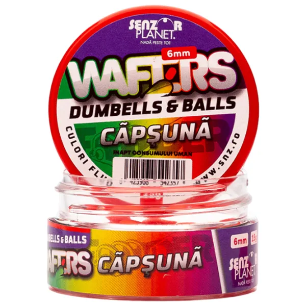 Boilies Senzor Planet Wafters Dumbells & Balls Strawberry/ 0.015 kg/ 6 mm photo 2