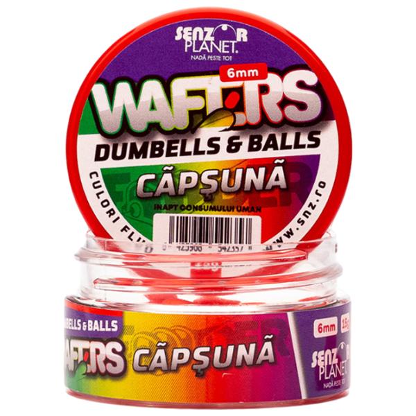 Boilies Senzor Planet Wafters Dumbells & Balls Strawberry/ 0.015 kg/ 6 mm photo 2