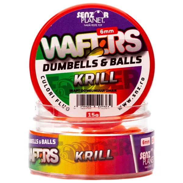Boilies Senzor Planet Wafters Dumbells & Balls Krill/ 0.015 kg/ 6 mm photo 2 Boilies Senzor Planet Wafters Dumbells & Balls Krill/ 0.015 kg/ 6 mm photo 2
