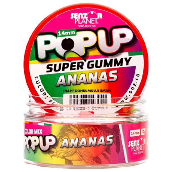 Boilies Senzor Planet Pop-Up Super Gummy Pineapple/ 0.03 kg/ 14 mm photo 2 Boilies Senzor Planet Pop-Up Super Gummy Pineapple/ 0.03 kg/ 14 mm photo 2