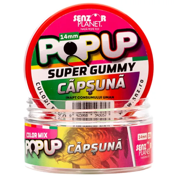 Boilies Senzor Planet Pop-Up Super Gummy Strawberry/ 0.03 kg/ 14 mm photo 2 Boilies Senzor Planet Pop-Up Super Gummy Strawberry/ 0.03 kg/ 14 mm photo 2