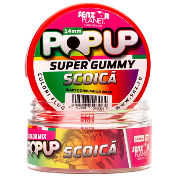Boilies Senzor Planet Pop-Up Super Gummy Scallops/ 0.03 kg/ 14 mm photo 2 Boilies Senzor Planet Pop-Up Super Gummy Scallops/ 0.03 kg/ 14 mm photo 2