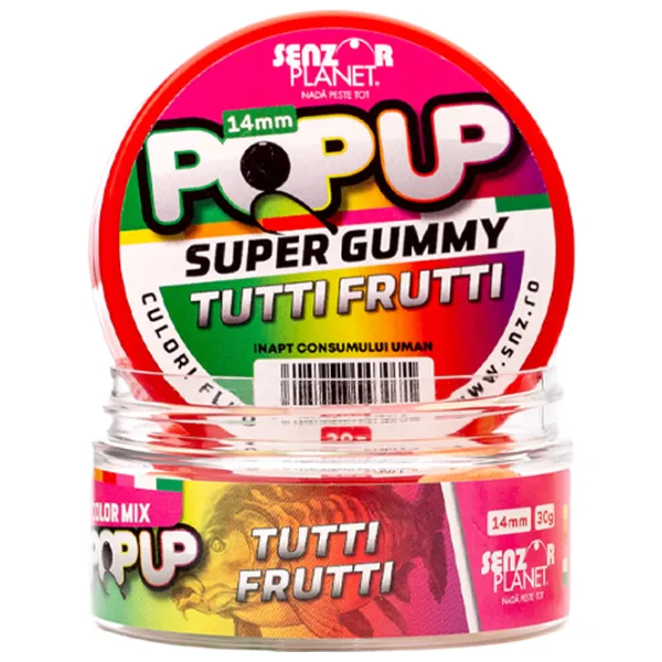 Бойлы Senzor Planet Pop-Up Super Gummy Tutti Frutti/ 0.03 кг/ 14 мм photo 2