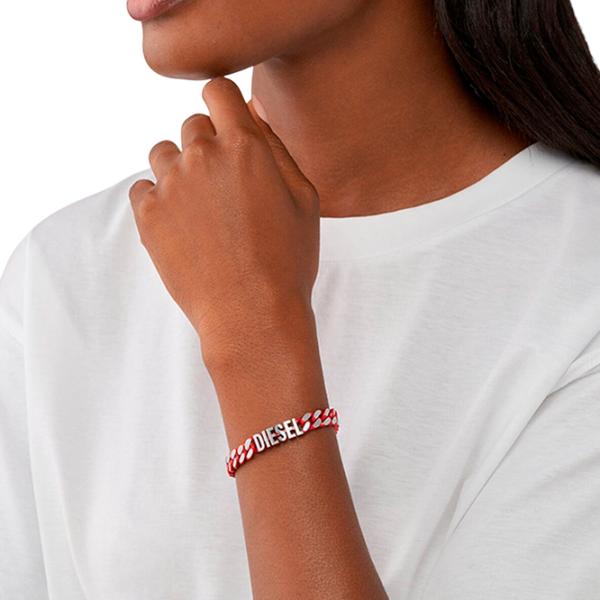Brățară unisex DIESEL DX1415040 Inox/ Red photo 3 Brățară unisex DIESEL DX1415040 Inox/ Red photo 3