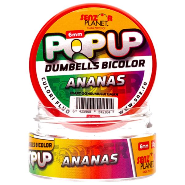 Boilies Senzor Planet Pop-Up Dumbells Pineapple/ 0.015 kg/ 6 mm photo 2