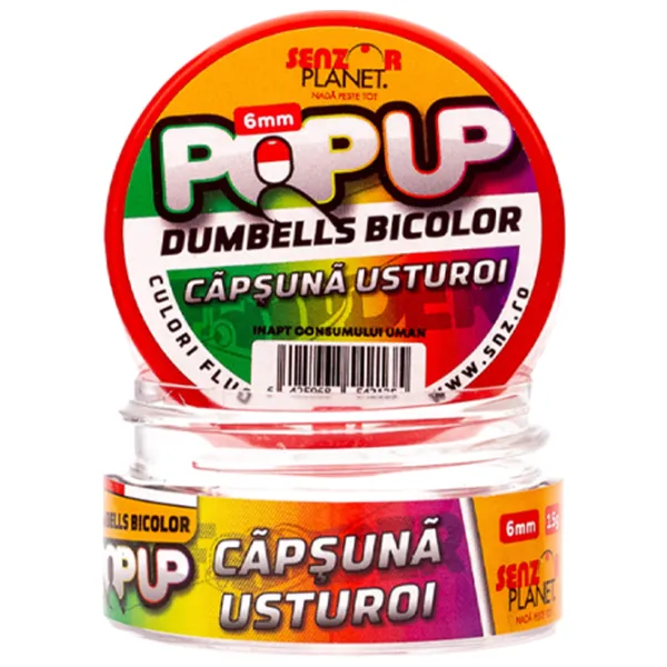 Boilies Senzor Planet Pop-Up Dumbells Garlic/ 0.015 kg/ 6 mm photo 2 Boilies Senzor Planet Pop-Up Dumbells Garlic/ 0.015 kg/ 6 mm photo 2
