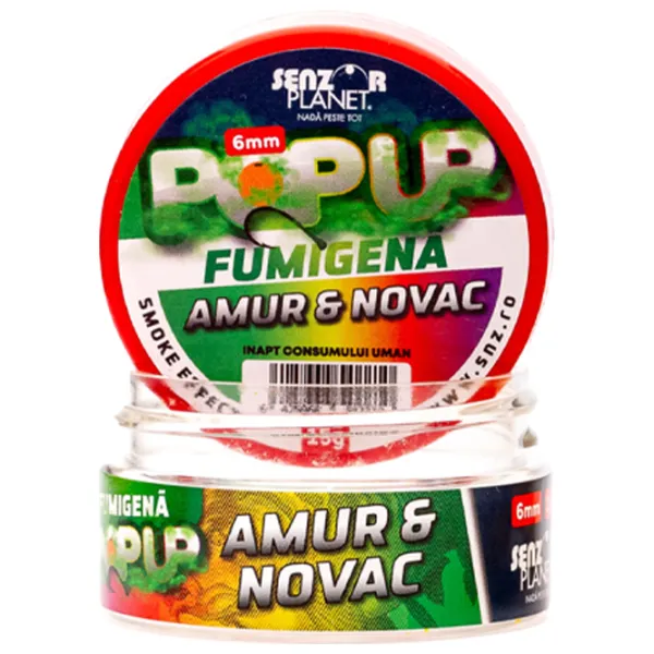 Boilies Senzor Planet Pop-Up Fumigenă Amur & Novac/ 0.015 kg/ 6 mm photo 2