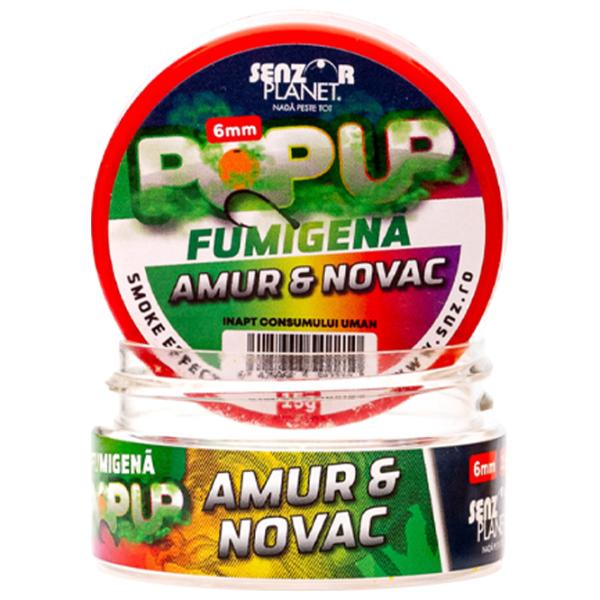 Boilies Senzor Planet Pop-Up Fumigenă Amur & Novac/ 0.015 kg/ 6 mm photo 2