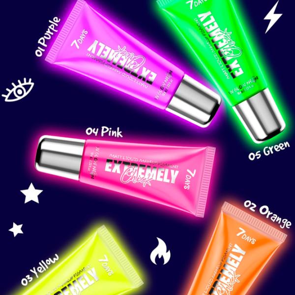 Жидкий пигмент для глаз 7DAYS Uvglow Neon 04 10 мл/ Pink photo 5