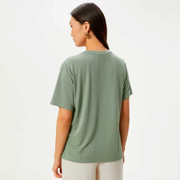 Tricou pentru femei Koton 4SAK50150EK 100% bumbac/ Khaki photo 4