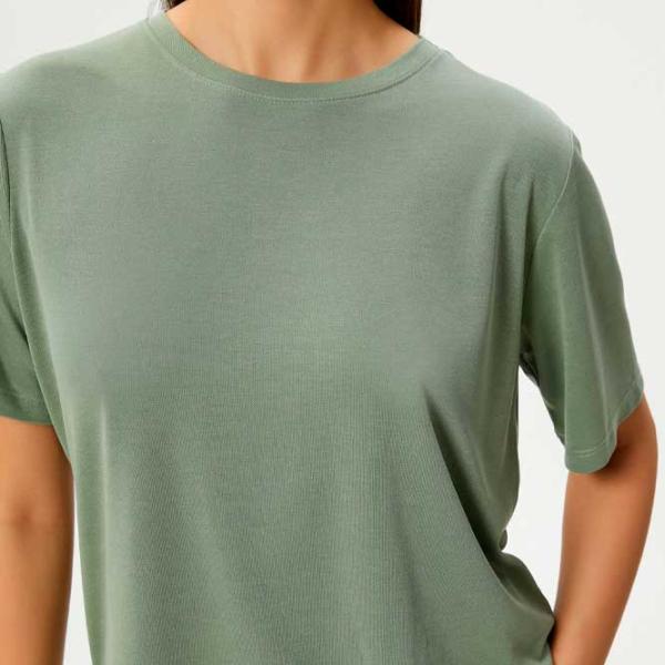 Tricou pentru femei Koton 4SAK50150EK 100% bumbac/ Khaki photo 5