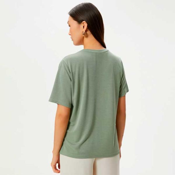 Tricou pentru femei Koton 4SAK50150EK 100% bumbac/ Khaki photo 4