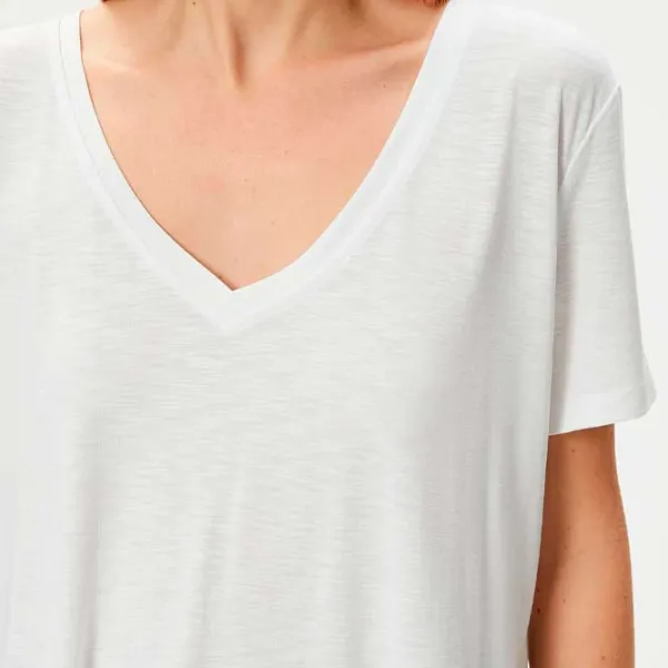 Tricou pentru femei Koton 4SAK50153EK 100% bumbac/ White photo 5