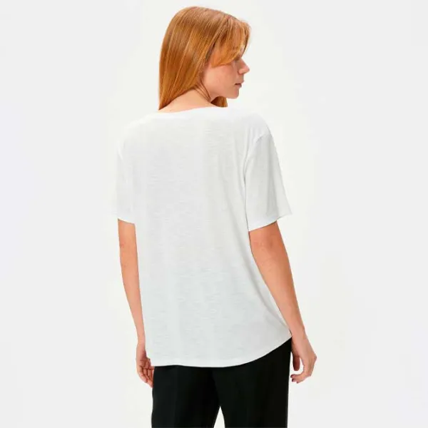 Tricou pentru femei Koton 4SAK50153EK 100% bumbac/ White photo 4