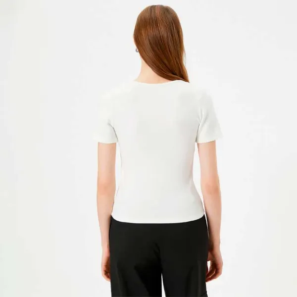 Tricou pentru femei Koton 4SAK50149EK 69 % viscoză/ White photo 4