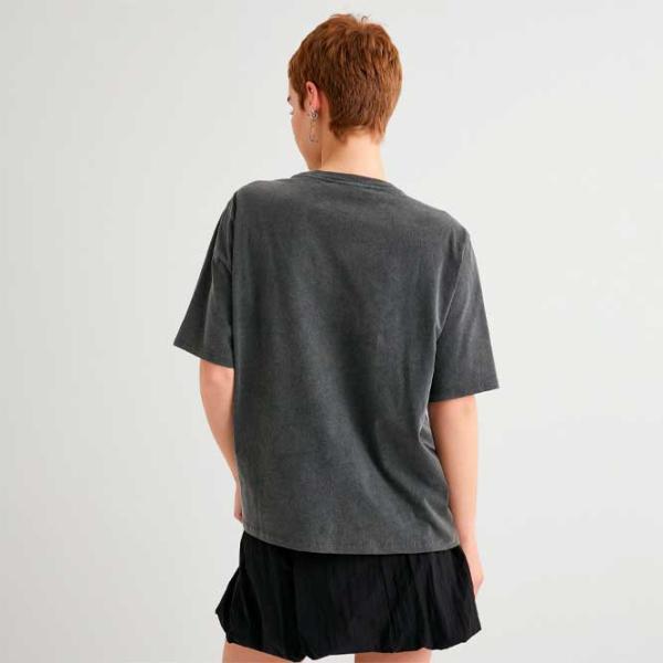 Tricou pentru femei Koton 4SAL10717IK 100% bumbac/ Anthracite photo 4