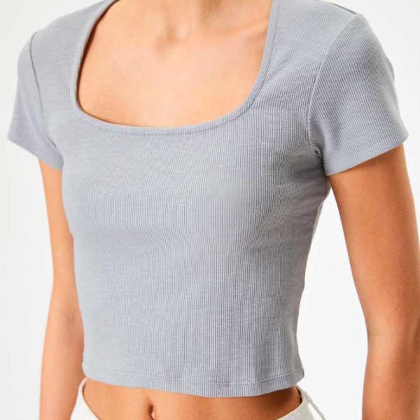 Tricou pentru femei Koton 4SAL10804IK 30% poliester/ Gray photo 5