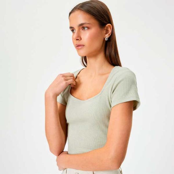 Футболка для женщин Koton 4SAL10804IK 30% полиэстер/ Хаки photo 2