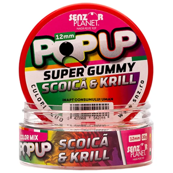 Boilies Senzor Planet Pop-Up Super Gummy Scallops/ 0.03 kg/ 12 mm photo 2 Boilies Senzor Planet Pop-Up Super Gummy Scallops/ 0.03 kg/ 12 mm photo 2