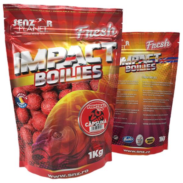 Бойлы Senzor Planet IMPACT Boilies Клубника/ 1 кг/ 20 мм photo 2