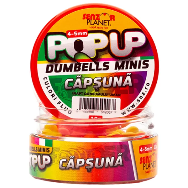 Boilies Senzor Planet Pop-Up Dumbells Minis Strawberry/ 0.01 kg/ 4 mm photo 2 Boilies Senzor Planet Pop-Up Dumbells Minis Strawberry/ 0.01 kg/ 4 mm photo 2
