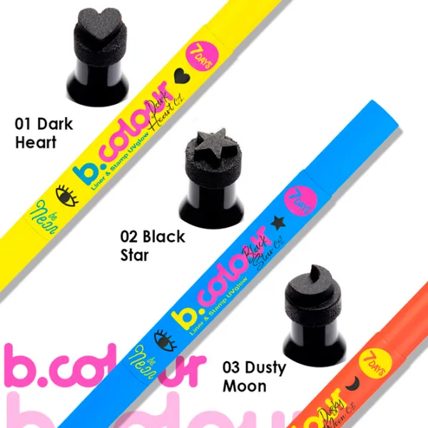 Подводка для глаз 7DAYS B.COLOUR Liner & stamp Black Star photo 2