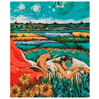 Pictură pe numere BrushMe Vedeta Audrey BS51588 50 x 40 cm/ Verticală