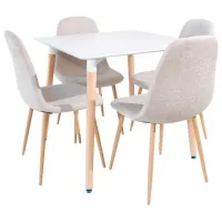 Masă de bucătărie DecoPrim DT-02 MDF/ White photo 2