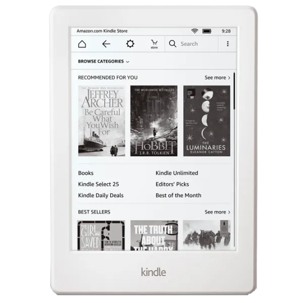 eReaders Amazon Kindle 6"/ E-Ink Pearl HD/ 4 GB/ White photo 1 eReaders Amazon Kindle 6"/ E-Ink Pearl HD/ 4 GB/ White photo 1