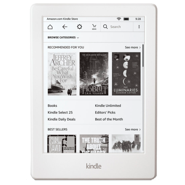 eReaders Amazon Kindle 6"/ E-Ink Pearl HD/ 4 GB/ White photo 1 eReaders Amazon Kindle 6"/ E-Ink Pearl HD/ 4 GB/ White photo 1
