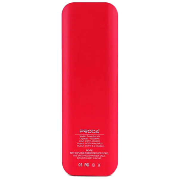 Acumulator extern Remax V6i Series 10000 mAh/ Red photo 1 Acumulator extern Remax V6i Series 10000 mAh/ Red photo 1