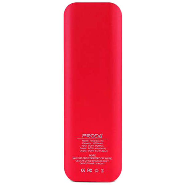 Acumulator extern Remax V6i Series 10000 mAh/ Red photo 1 Acumulator extern Remax V6i Series 10000 mAh/ Red photo 1