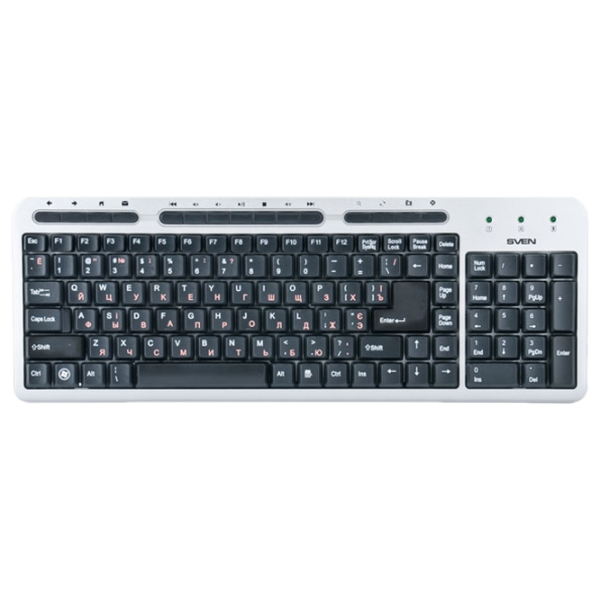 Клавиатура Sven Standard 309M Проводная/ Серебристый photo 1