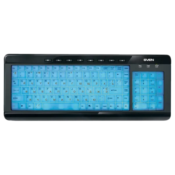 Клавиатура Sven Comfort 7200 EL Проводная/ Черный photo 1