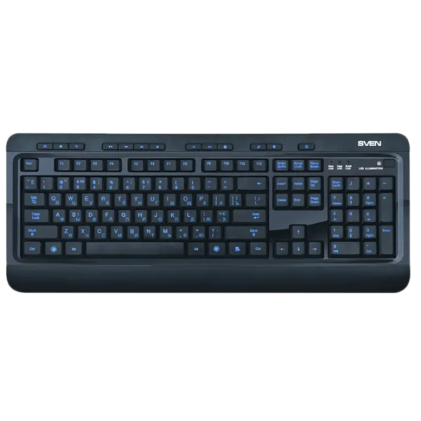 Клавиатура Sven Comfort 7600 EL Проводная / Черный photo 1