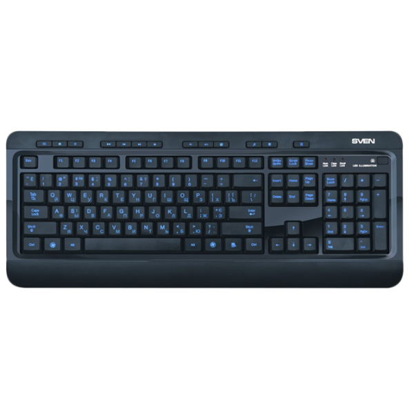 Клавиатура Sven Comfort 7600 EL Проводная / Черный photo 1