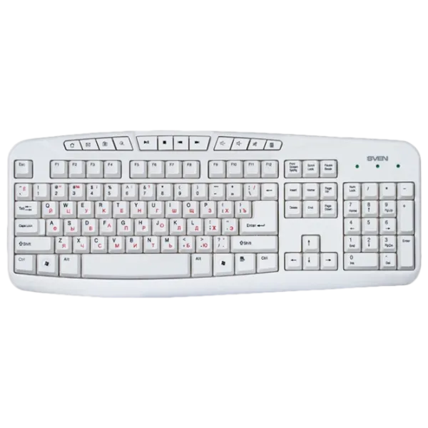 Tastatură Sven Comfort 3050 Cu fir/ White photo 1