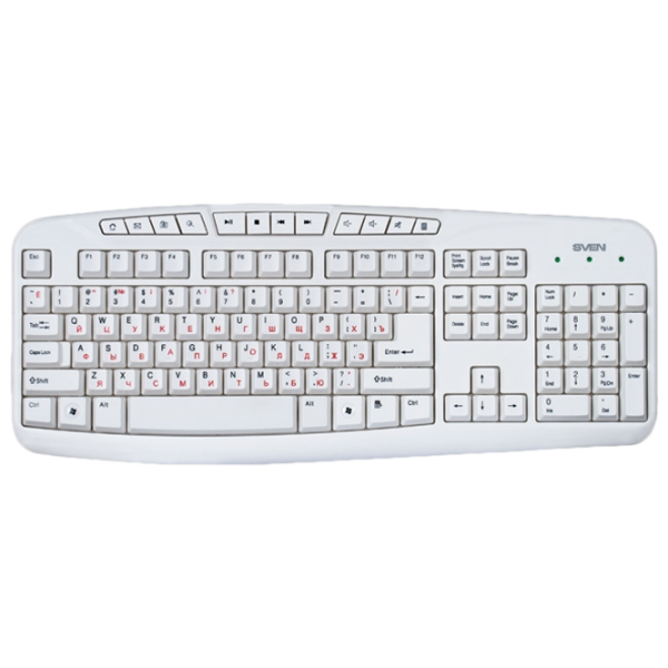 Tastatură Sven Comfort 3050 Cu fir/ White photo 1
