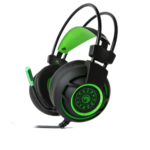 Căști Marvo HG9012 Black Green Cu fir/ Gaming photo 1
