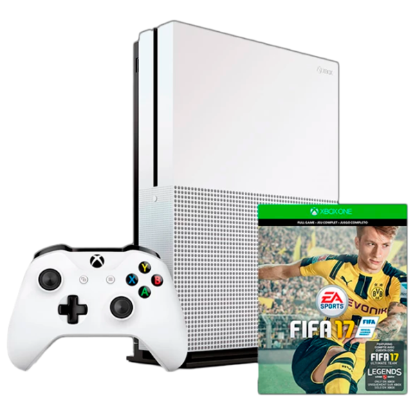 Microsoft Xbox One S + FIFA 17 Белый photo 1