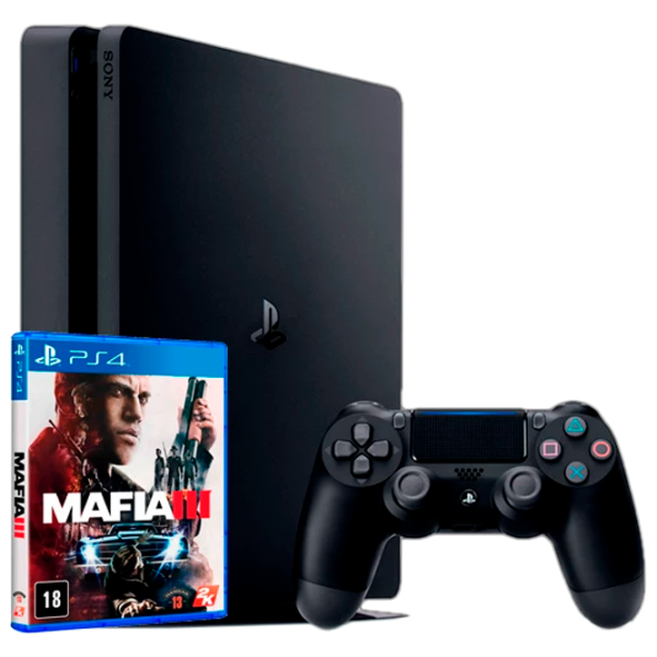 Sony Playstation 4 Slim + Mafia III Черный photo 1