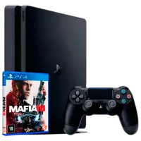 Sony Playstation 4 Slim + Mafia III Черный