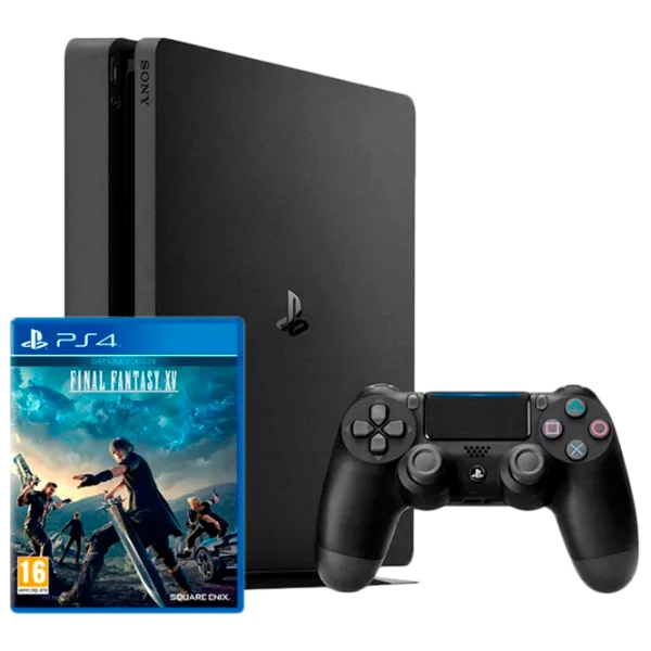 Sony Playstation 4 Slim + Final Fantasy XV Черный photo 1