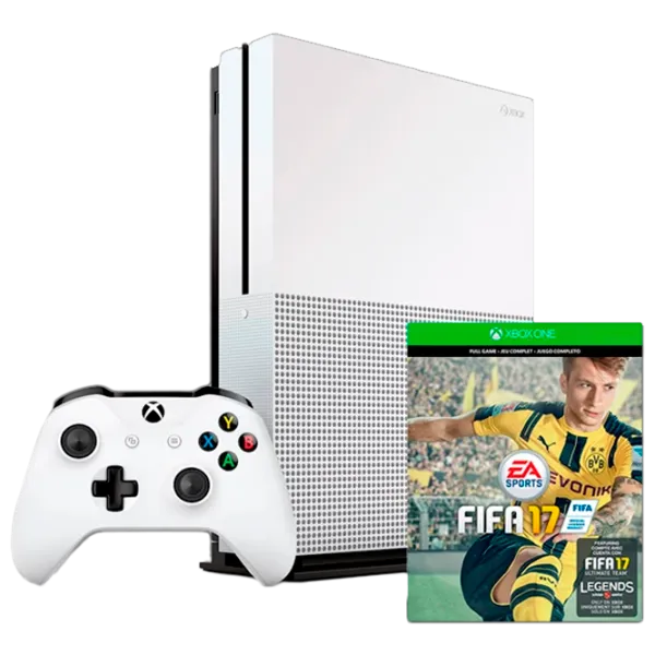 Microsoft Xbox One S + FIFA 17 Белый photo 1