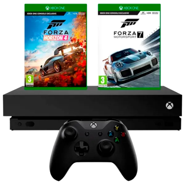 Microsoft Xbox One X + Forza Horizon 4 + Forza Motorsport 7 Черный photo 1
