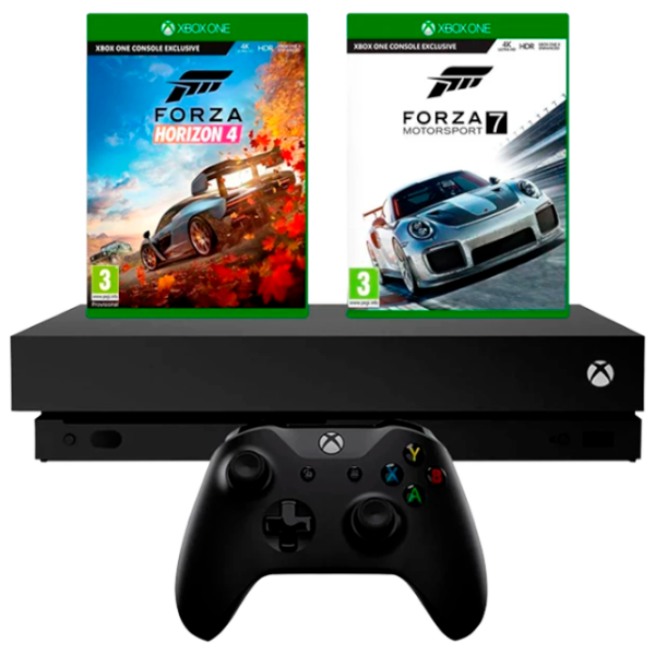 Microsoft Xbox One X + Forza Horizon 4 + Forza Motorsport 7 Черный photo 1