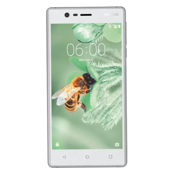 Nokia 3 2 ГБ/ 16 ГБ/ Dual SIM/ Серебристый Белый photo 1