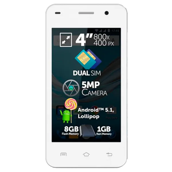 Allview A5 Easy 1 GB/ 8 GB/ Dual SIM/ White photo 1